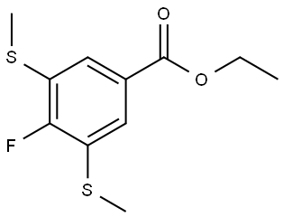 Ethyl 4-fluoro-3,5-bis(methylthio)benzoate Structural