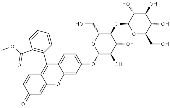 Fluorescein methyl ester β-D-cellobioside Structural