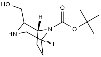tert-butyl (1R,5S)-2-(hydroxymethyl)-3,8-diazabicyclo[3.2.1]octane-8-carboxylate Structural