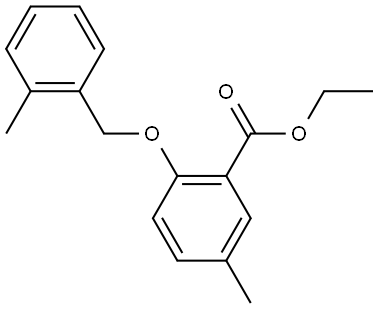 ethyl 5-methyl-2-((2-methylbenzyl)oxy)benzoate Structural
