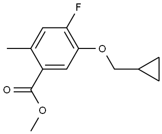 methyl 5-(cyclopropylmethoxy)-4-fluoro-2-methylbenzoate Structural