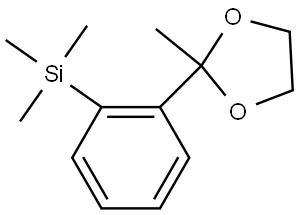 trimethyl(2-(2-methyl-1,3-dioxolan-2-yl)phenyl)silane Structural