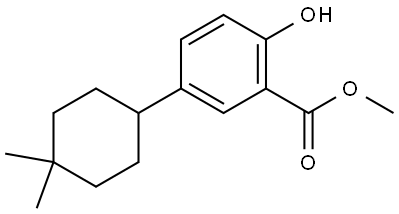 methyl 5-(4,4-dimethylcyclohexyl)-2-hydroxybenzoate Structural