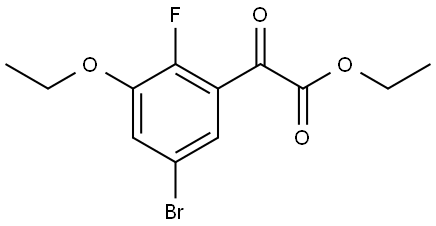 ethyl 2-(5-bromo-3-ethoxy-2-fluorophenyl)-2-oxoacetate Structural