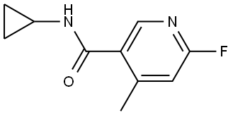 N-cyclopropyl-6-fluoro-4-methylnicotinamide Structural