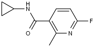 N-cyclopropyl-6-fluoro-2-methylnicotinamide Structural