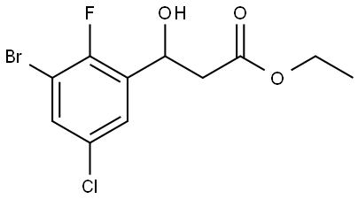 ethyl 3-(3-bromo-5-chloro-2-fluorophenyl)-3-hydroxypropanoate Structural