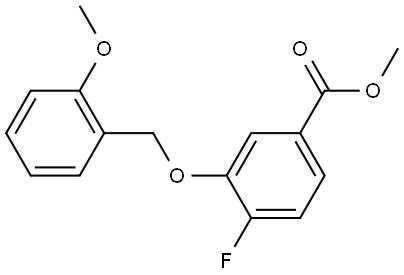 Methyl 4-fluoro-3-((2-methoxybenzyl)oxy)benzoate Structural