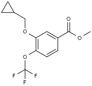 methyl 3-(cyclopropylmethoxy)-4-(trifluoromethoxy)benzoate Structural