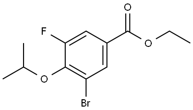 ethyl 3-bromo-5-fluoro-4-isopropoxybenzoate Structural