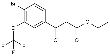 ethyl 3-(4-bromo-3-(trifluoromethoxy)phenyl)-3-hydroxypropanoate Structural