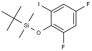 tert-butyl(2,4-difluoro-6-iodophenoxy)dimethylsilane Structural