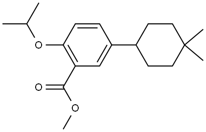 methyl 5-(4,4-dimethylcyclohexyl)-2-isopropoxybenzoate Structural
