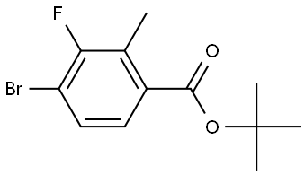 Tert-butyl 4-bromo-3-fluoro-2-methylbenzoate Structural