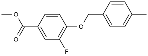 methyl 3-fluoro-4-((4-methylbenzyl)oxy)benzoate Structural