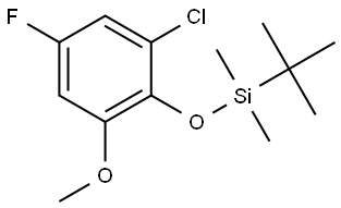 tert-butyl(2-chloro-4-fluoro-6-methoxyphenoxy)dimethylsilane Structural