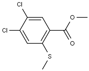 methyl 4,5-dichloro-2-(methylthio)benzoate Structural