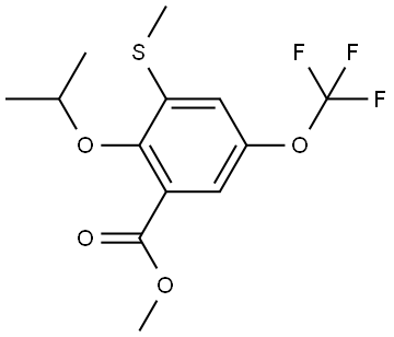 methyl 2-isopropoxy-3-(methylthio)-5-(trifluoromethoxy)benzoate Structural