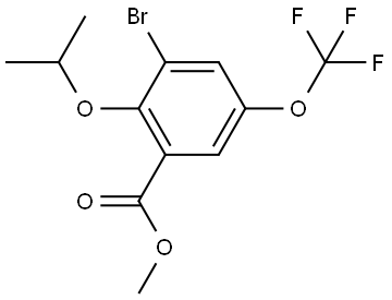 methyl 3-bromo-2-isopropoxy-5-(trifluoromethoxy)benzoate Structural