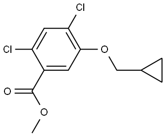 methyl 2,4-dichloro-5-(cyclopropylmethoxy)benzoate Structural
