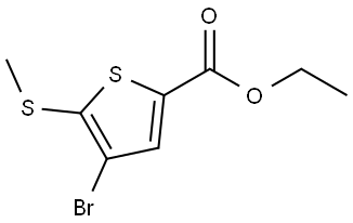 Ethyl 4-bromo-5-(methylthio)thiophene-2-carboxylate Structural