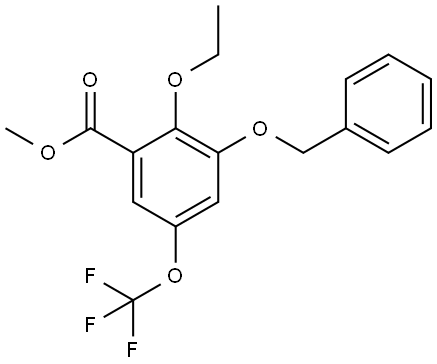 methyl 3-(benzyloxy)-2-ethoxy-5-(trifluoromethoxy)benzoate Structural