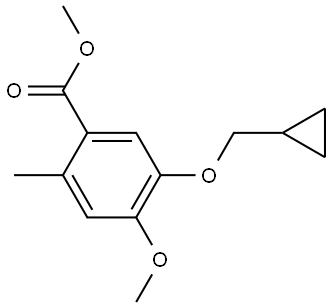 methyl 5-(cyclopropylmethoxy)-4-methoxy-2-methylbenzoate Structural