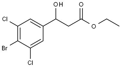 ethyl 3-(4-bromo-3,5-dichlorophenyl)-3-hydroxypropanoate Structural