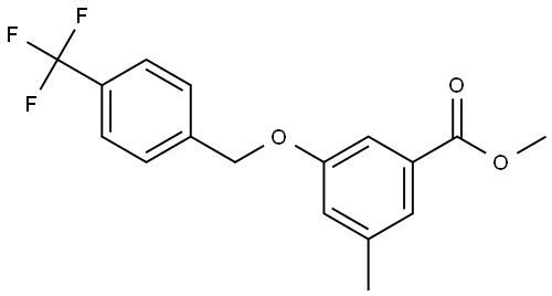 methyl 3-methyl-5-((4-(trifluoromethyl)benzyl)oxy)benzoate Structural