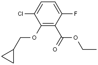 ethyl 3-chloro-2-(cyclopropylmethoxy)-6-fluorobenzoate Structural