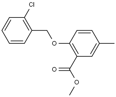methyl 2-((2-chlorobenzyl)oxy)-5-methylbenzoate Structural