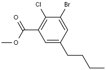 methyl 3-bromo-5-butyl-2-chlorobenzoate Structural