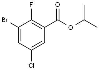 isopropyl 3-bromo-5-chloro-2-fluorobenzoate Structural