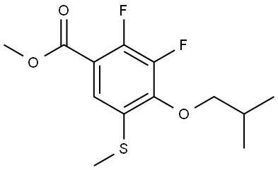 Methyl 2,3-difluoro-4-isobutoxy-5-(methylthio)benzoate Structural