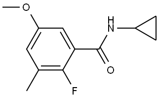 N-cyclopropyl-2-fluoro-5-methoxy-3-methylbenzamide Structural