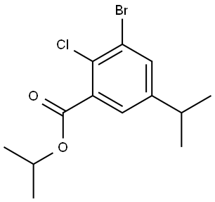 isopropyl 3-bromo-2-chloro-5-isopropylbenzoate Structural