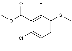 methyl 2-chloro-6-fluoro-3-methyl-5-(methylthio)benzoate Structural