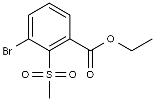 ethyl 3-bromo-2-(methylsulfonyl)benzoate Structural