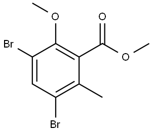 methyl 3,5-dibromo-2-methoxy-6-methylbenzoate Structural