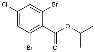 isopropyl 2,6-dibromo-4-chlorobenzoate Structural