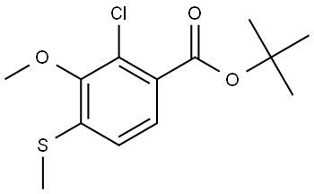 tert-butyl 2-chloro-3-methoxy-4-(methylthio)benzoate Structural