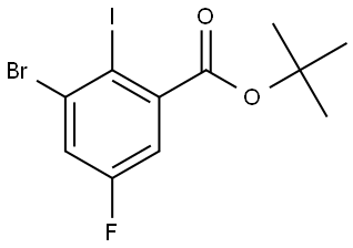 tert-butyl 3-bromo-5-fluoro-2-iodobenzoate Structural