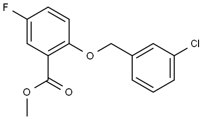 methyl 2-((3-chlorobenzyl)oxy)-5-fluorobenzoate Structural