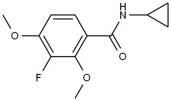 N-cyclopropyl-3-fluoro-2,4-dimethoxybenzamide Structural