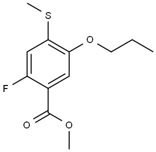methyl 2-fluoro-4-(methylthio)-5-propoxybenzoate Structural