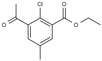 ethyl 3-acetyl-2-chloro-5-methylbenzoate Structural