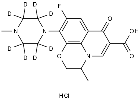 Ofloxacin D8 Hydrochloride Structural