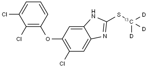 Triclabendazole-13C, d3 Structural