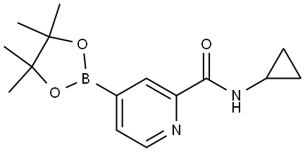 N-Cyclopropyl-4-(4,4,5,5-tetramethyl-1,3,2-dioxaborolan-2-yl)picolinamide Structural