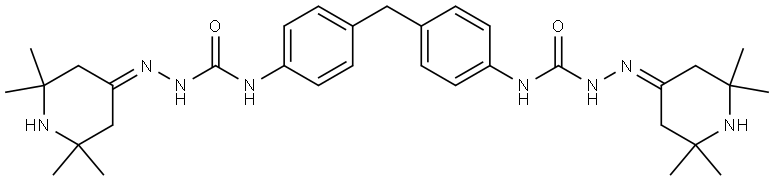 Hydrazinecarboxamide, N,N'-(methylenedi-4,1-phenylene)bis[2-(2,2,6,6-tetramethyl-4-piperidinylidene)- (9CI) Structural